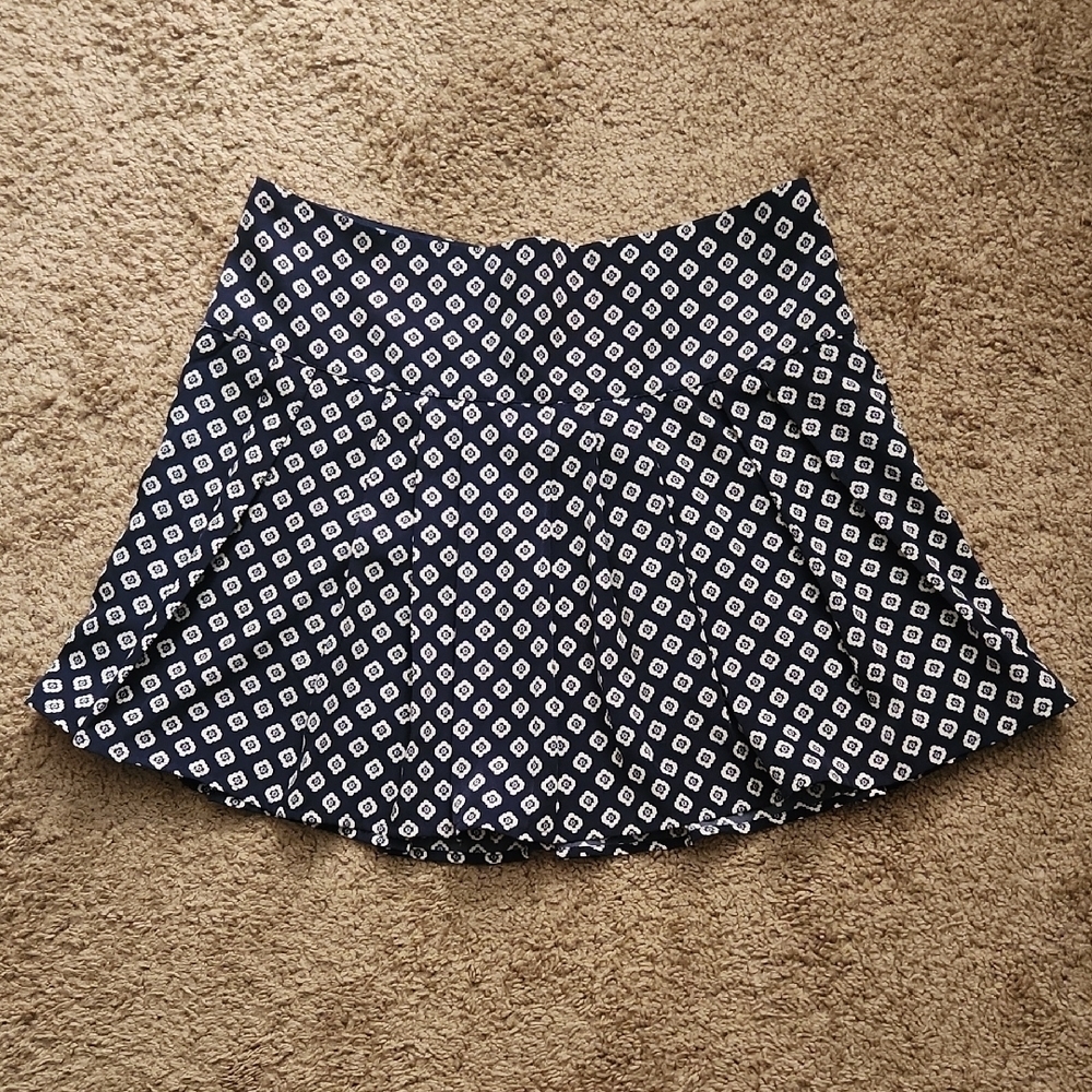 Forever 21 Navy and White Mini Skirt
